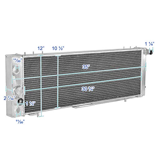 3-Row Spec-D Tuning Aluminum Performance Cooling Radiator Compatible with Jeep Cherokee Wagoneer 2.8L 4.0L 1984-1990
