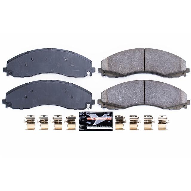 Power Stop Z23-2018A Z23 Evolution Sport Rear Carbon Fiber Infused Ceramic Brake Pads with Hardware
