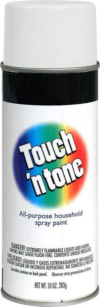 55280830 TOUCH N TONE Spray Paint, 10 oz, Flat White