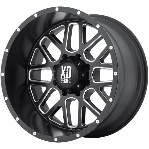 KMC WHEELS XD SERIES GRENADE XD820 Black Wheel Chromium (hexavalent compounds) (22 x 9.5 inches /6 x 87 mm, 30 mm Offset)