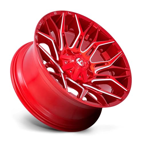 1PC Fuel D771 22X10 8X6.5 GL-RED-MILL -18MM - D77122008247