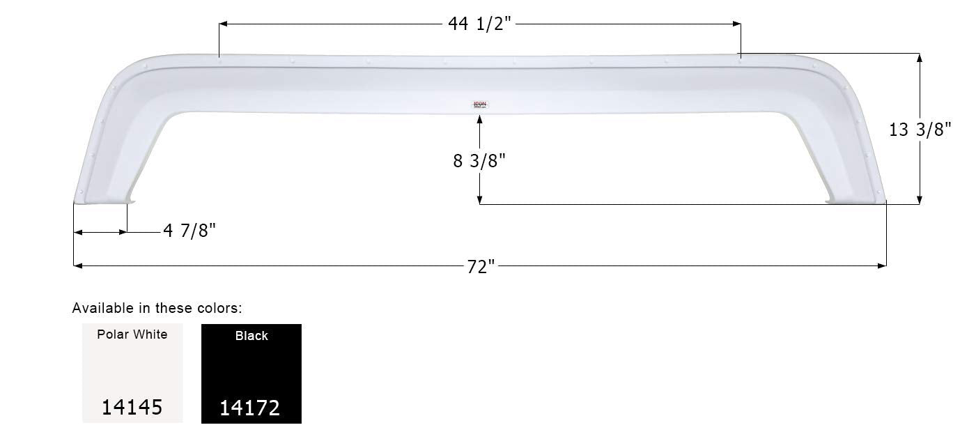 Fender Skirt ICON, Tandem, Forest River, FS4145, Polar White