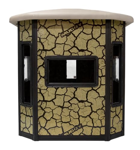 Bull XL Muddy Box Blind, Steel Wall Construction, Cracked Mud Camo