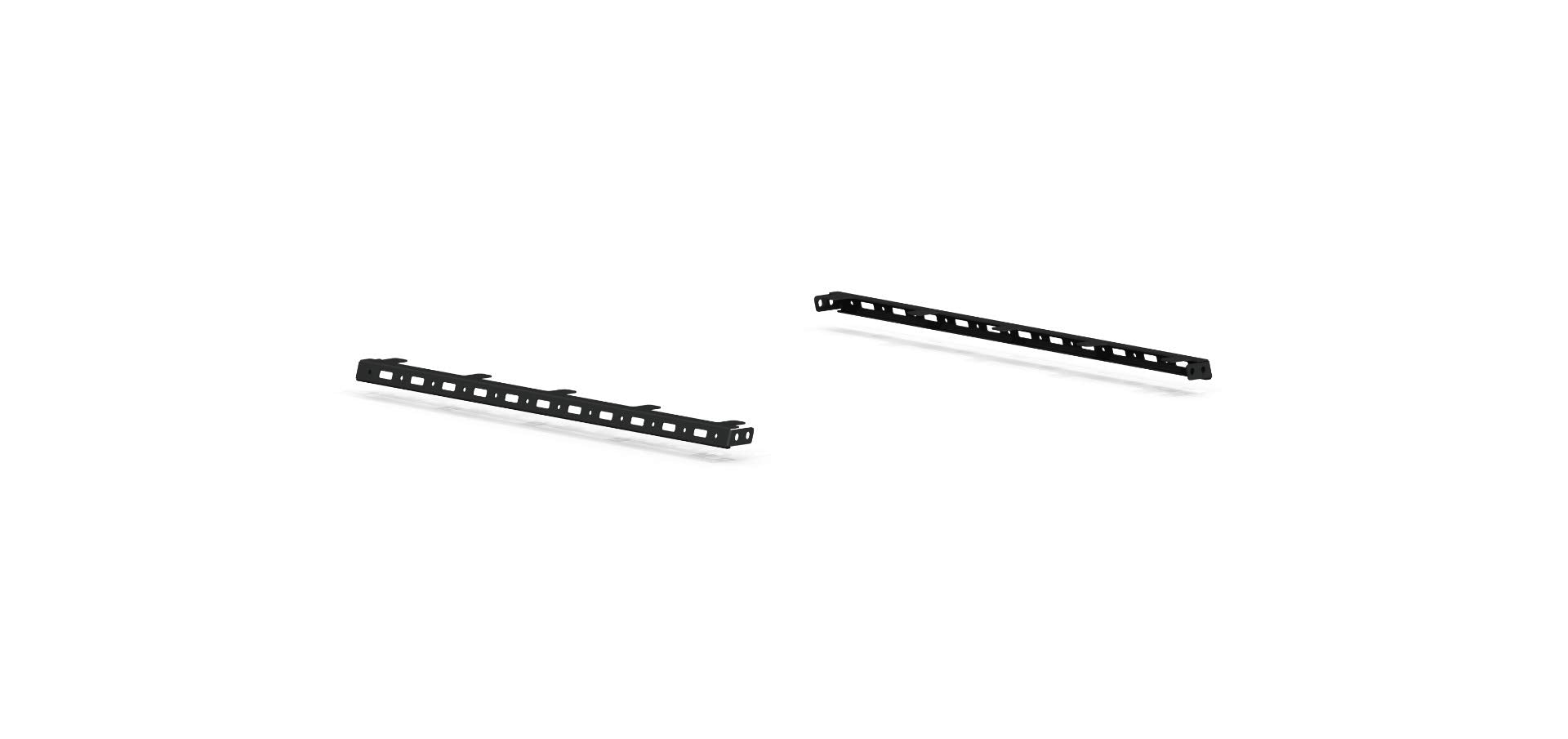 TRECK Road Armor Dual Upper 5ft Bed Accessory Rail & 5-Light Mounts - Tex Blk (Pair) (500BRS-TLMK-415)
