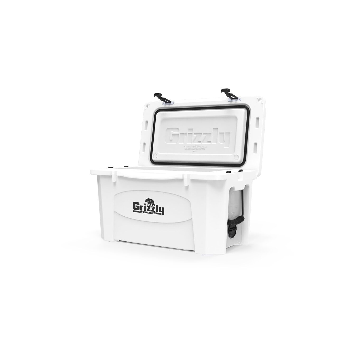 45 Cooler Grizzly | 45 qt Ice Chest Durable Rotomolded Insulated | Made in The USA | Warranty for Life | for Beach Boat Camping Fishing Hunting | G45 | White