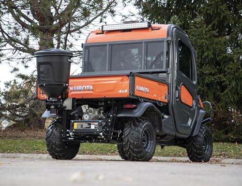 UTV Broadcast Spreader Buyers Products UTVS16 For Salt, Grass Seed, Fertilizer, Deer Feeder Seed and More, 150 lb. Capacity with Lid, UTV All Season Spreader