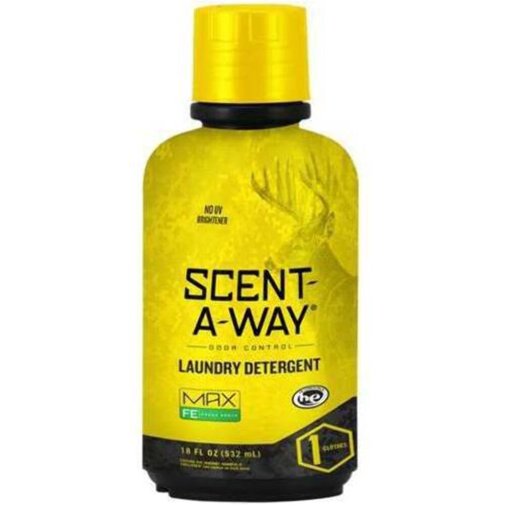 Scent-A-Way MAX Fresh Earth Laundry Detergent | Hunters Specialties Scent Eliminator Formula for Hunting Gear - 18 OZ Bottle