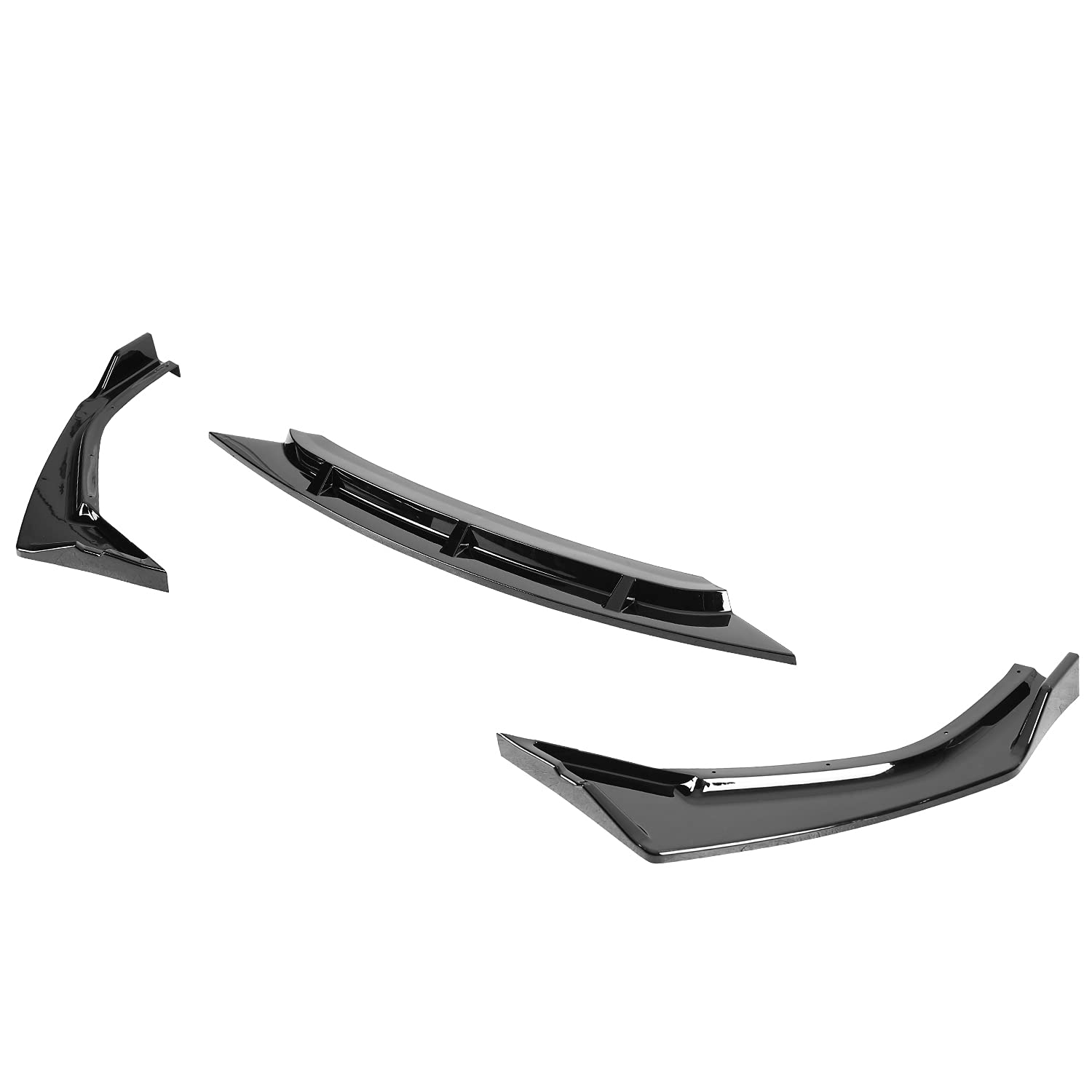 Glossy Black Spec-D Tuning Front Bumper Lip Compatible with 2019-2021 Honda Civic 4DR