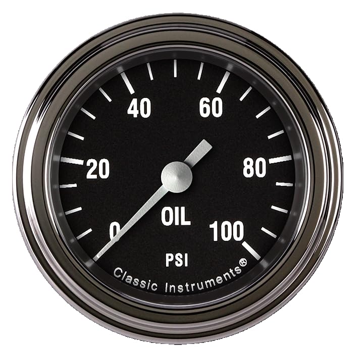 Hot Rod Classic Instruments HR181SLF 2 1/8" Oil Pressure Gauge