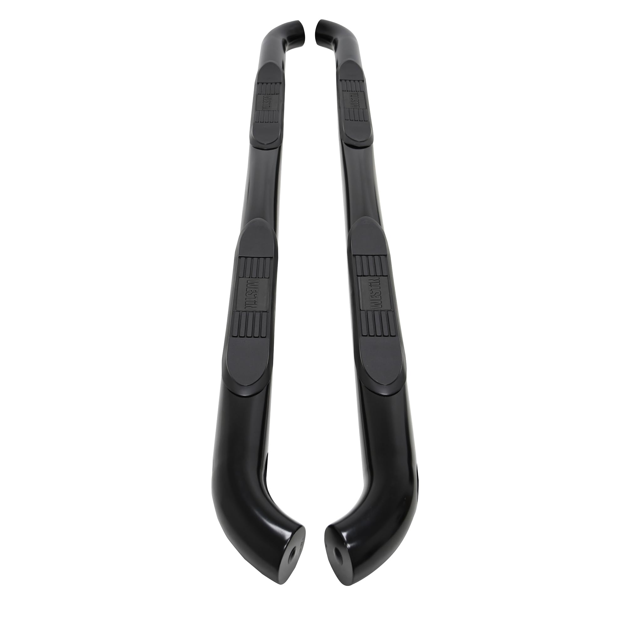 Westin E-Series 23-4155 3 Round Nerf Bars fits 2019-2025 Ranger SuperCrew Black Pair