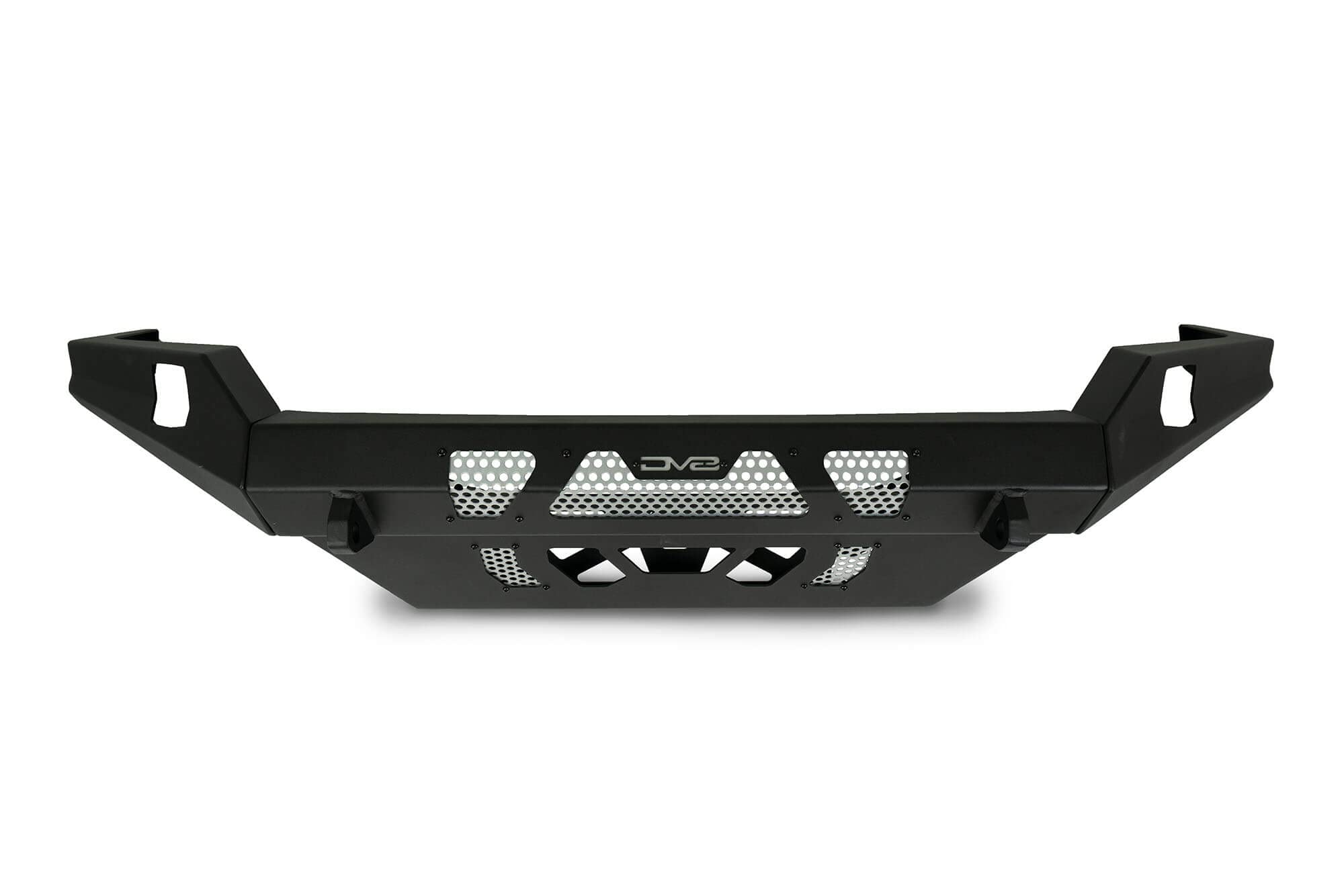 MTO Series DV8 Offroad Front Bumper for 2016 - Current Tacoma | Low Profile | Auxiliary Light and D-ring Mounts | Paintable Mesh Panels | 3pc Steel Construction | FBTT1-04