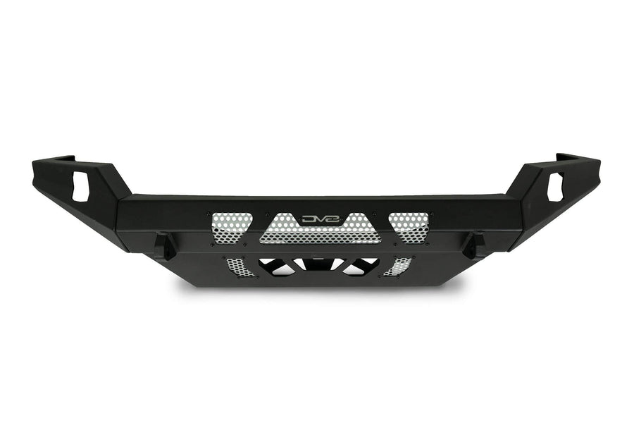 MTO Series DV8 Offroad Front Bumper for 2016 - Current Tacoma | Low Profile | Auxiliary Light and D-ring Mounts | Paintable Mesh Panels | 3pc Steel Construction | FBTT1-04