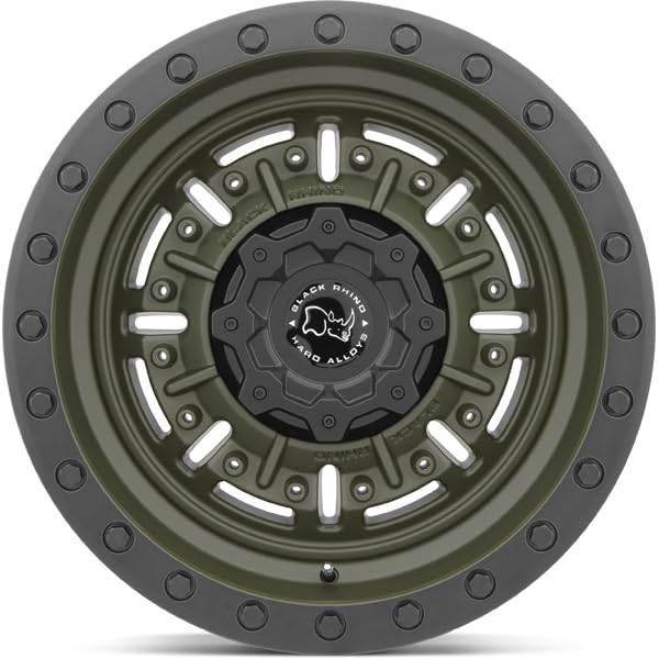 1795ABR-85127N71 Black Rhino 17X9.5 5X5.0 OD-GRN -18MM Abrams