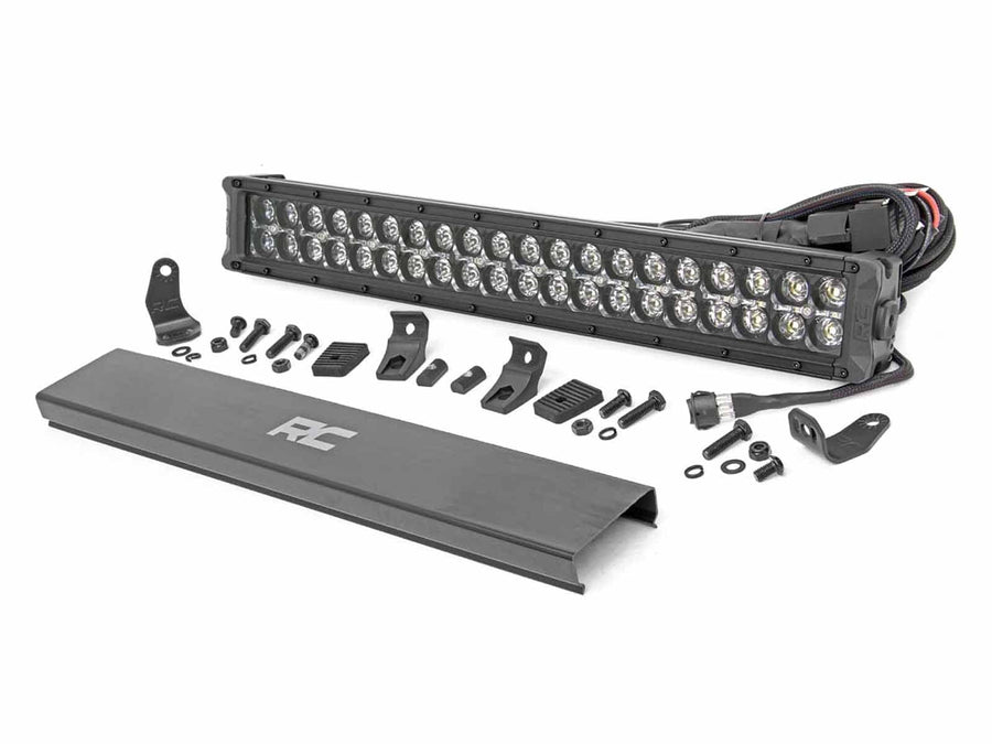 20" Rough Country Chrome Series Dual Row LED Light Bar | White DRL - 70920D