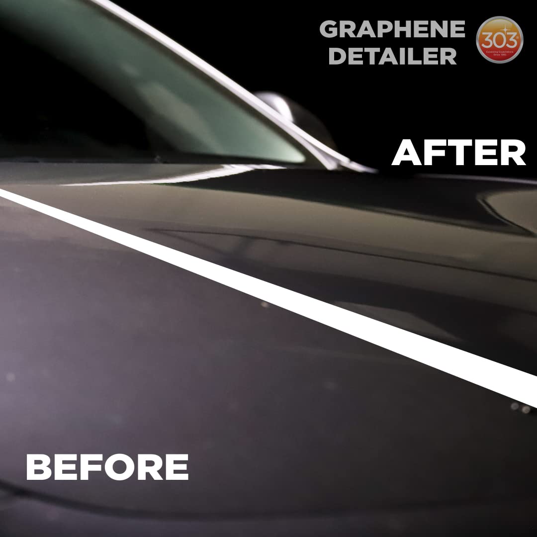 303 Products Detailer Graphene Spray, Enhances Gloss & Protection on Existing Coating, Sealants & Waxes, UV Protectant, Drying Aid, Add Ceramic Graphene Protection, Waterless Car Detailing Spray, 16oz