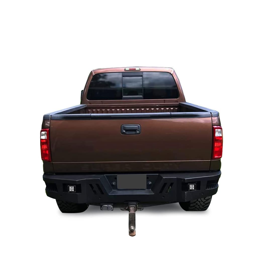 Black Horse Armour Rear Bumper Super Heavy Duty Matte Black Includes 1 set of 4in cube lights Compatible with 1999-2016 Ford F-250 Super Duty|1999-2016 Ford F-350 Super Duty-ARB-F209-KIT