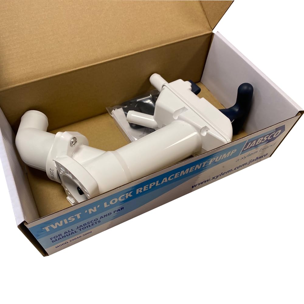 Replacement Hand Pump Assembly Jabsco 29040-3000, Twist 'N' Lock Manual Marine Toilets, Fits Jabsco 29090 & 29120 Marine Toilet