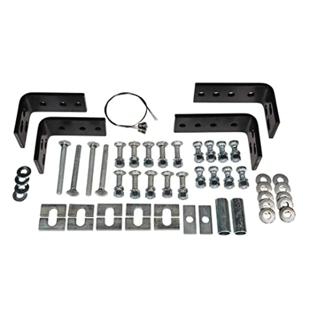 Fifth Wheel Trailer Hitch Mount Kit Husky Towing 31622 - 4 Piece Bolt-On Bracket for 10 Bolt Rail Install, Drilling Required Includes Hardware