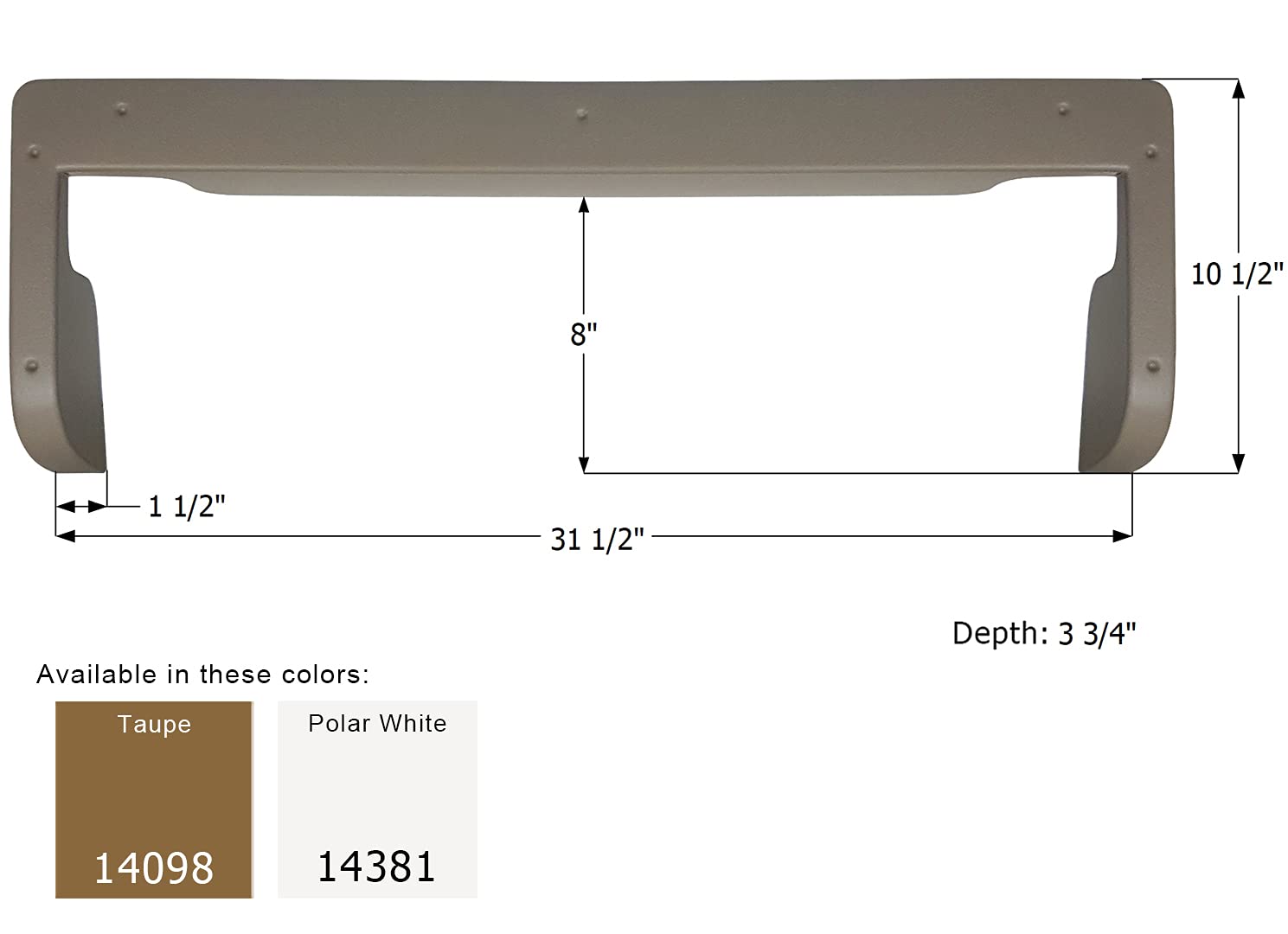 Keystone ICON 14098 Step Trim, Taupe