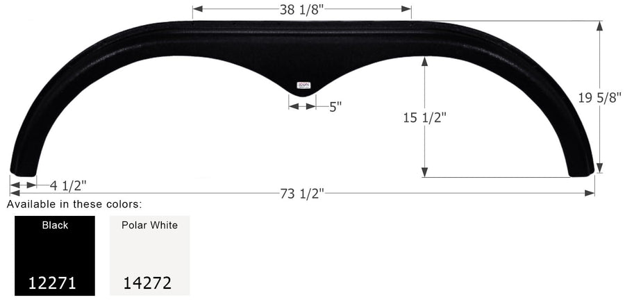 Fender Skirt ICON, Tandem, Pace America, FS2271, Polar White