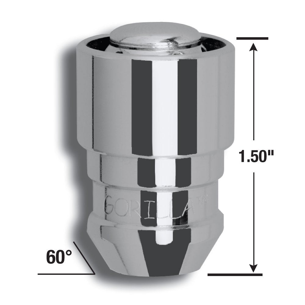 Gorilla 61621 Automotive Acorn Gorilla Guard Locks (12mm x 1.25 Thread Size) - Pack of 4