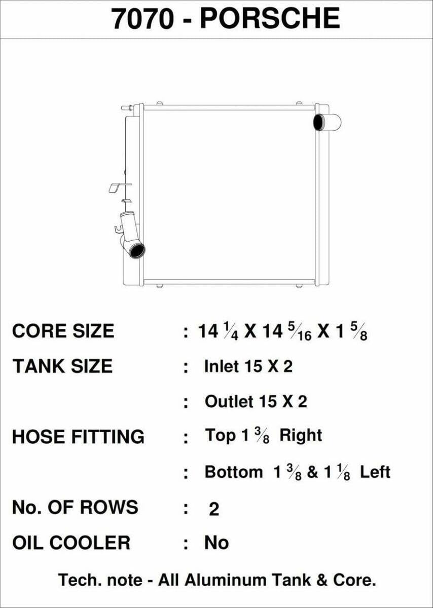 7070 CSF Radiator
