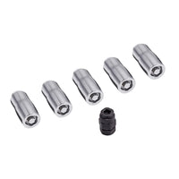 Wheel Lock Nut Set Rugged Ridge 16715.31, 5 Nuts With Key, Chrome, M14-1.5