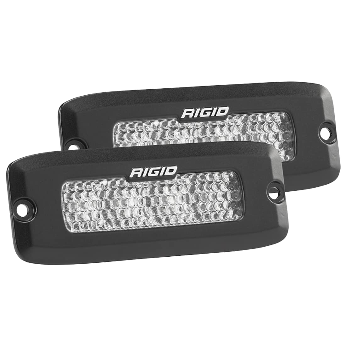 SR-Q PRO FLOOD DIFFUSED PAIR BLACK FLUSH MOUNT - RIGID INDUSTRIES