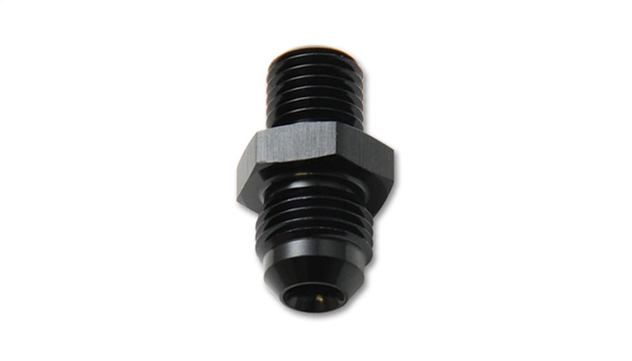 Vibrant Power 16630 Fitting, Male Straight, AN Flare to Metric, Male 10mm x 1.0, Aluminum, Black Anodized, each