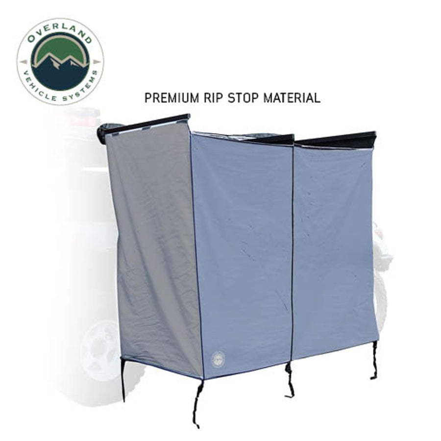 Overland Vehicle Systems Nomadic HD Shower & Privacy Room with Roof - Double Person Quick Deploying - 420D Oxford Rip Stop Fabric - for Car, Truck, SUV, and Trailer - Universal Fitment