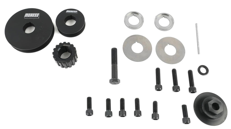 Moroso Front Mandrel Drive Kit 63858, Fits Big Block Chevy and other dampers w/ 3 x 3.2" Bolt Circle, Short Design