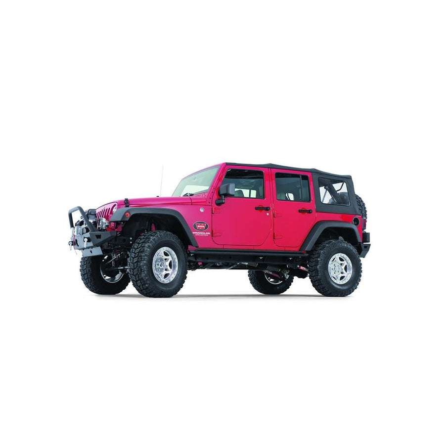 Steel Plate WARN 74580 Rock Sliders Panel Guard for 2-Door Models: Jeep Wrangler (2007-2017) and Wrangler JK (2018)