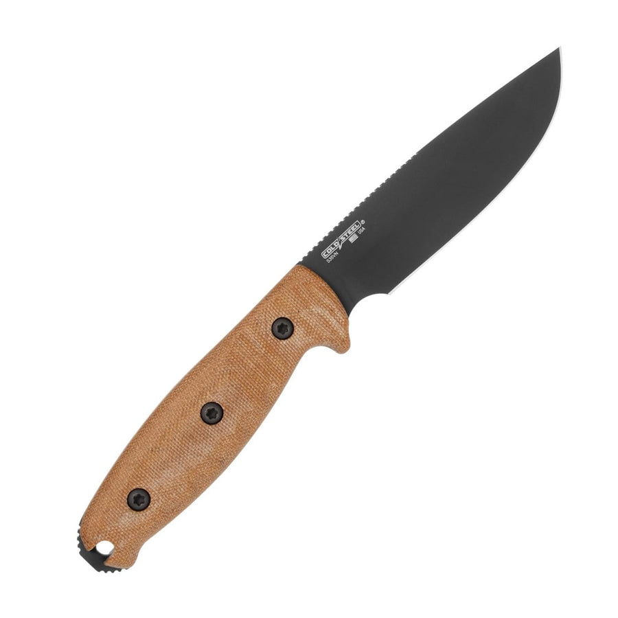 Cold Steel 5" Republic Bushcraft S35VN Drop Point Razor-Sharp Blade 5" Micarta Handle Tactical Outdoor Fixed Blade Knife w/Leather Sheath