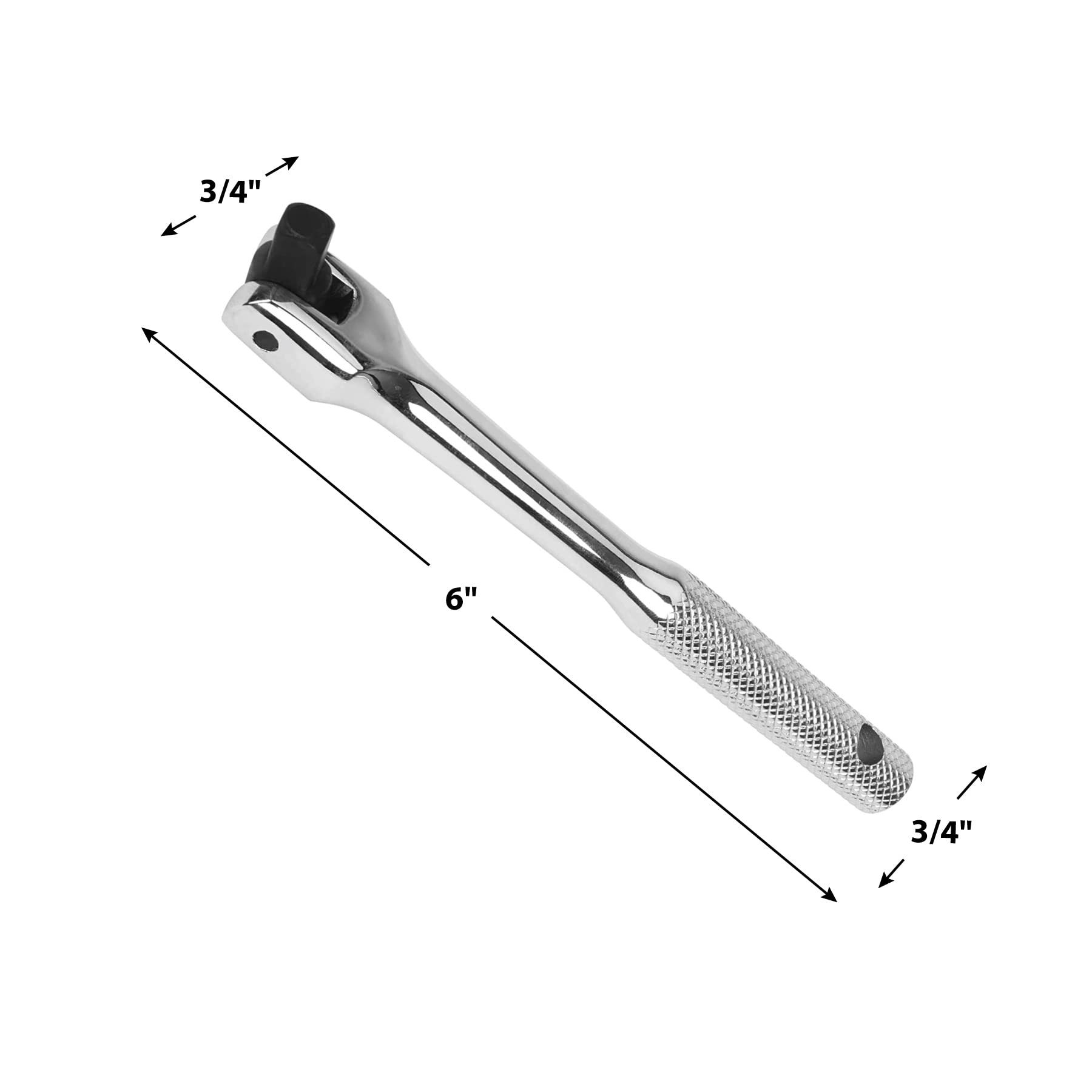 W36118 Performance Tool 1/4-in Drive Flex Handle Home Improvement Hand Tool, Silver, 6-Inches