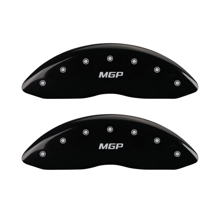 MGP Black Caliper Covers 18011SMGPBK - Engraved Front & Rear44; Set of 4