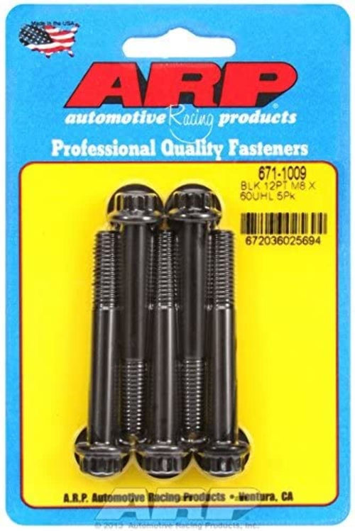 M8 x 1.25 x 60 12pt Black Oxide ARP Bolts