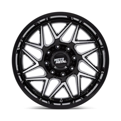 20X10 Moto Metal 8X180 4.79-18mm GLOSS BLACK W/MACHINED FACE - MO812BD20108818N