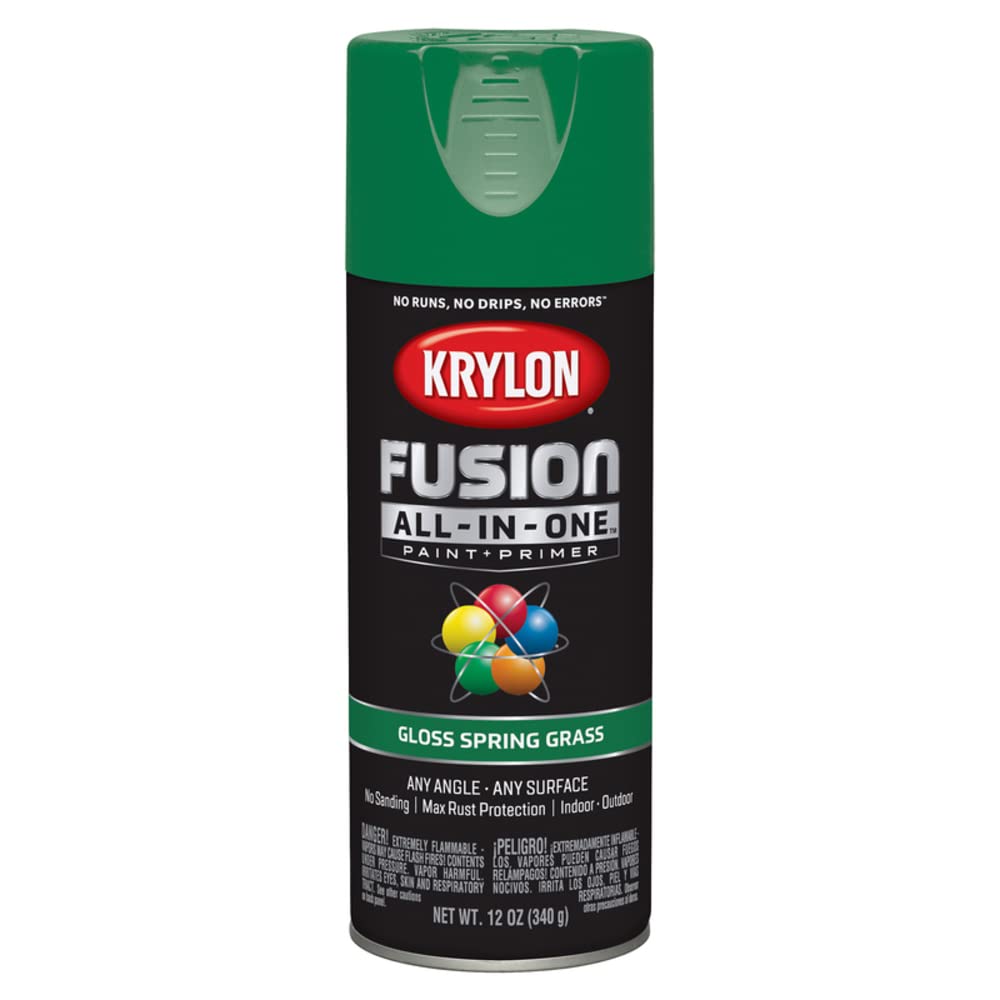 Krylon All-In-One Fusion Gloss Spring Grass Paint + Primer Spray Paint 12 oz.