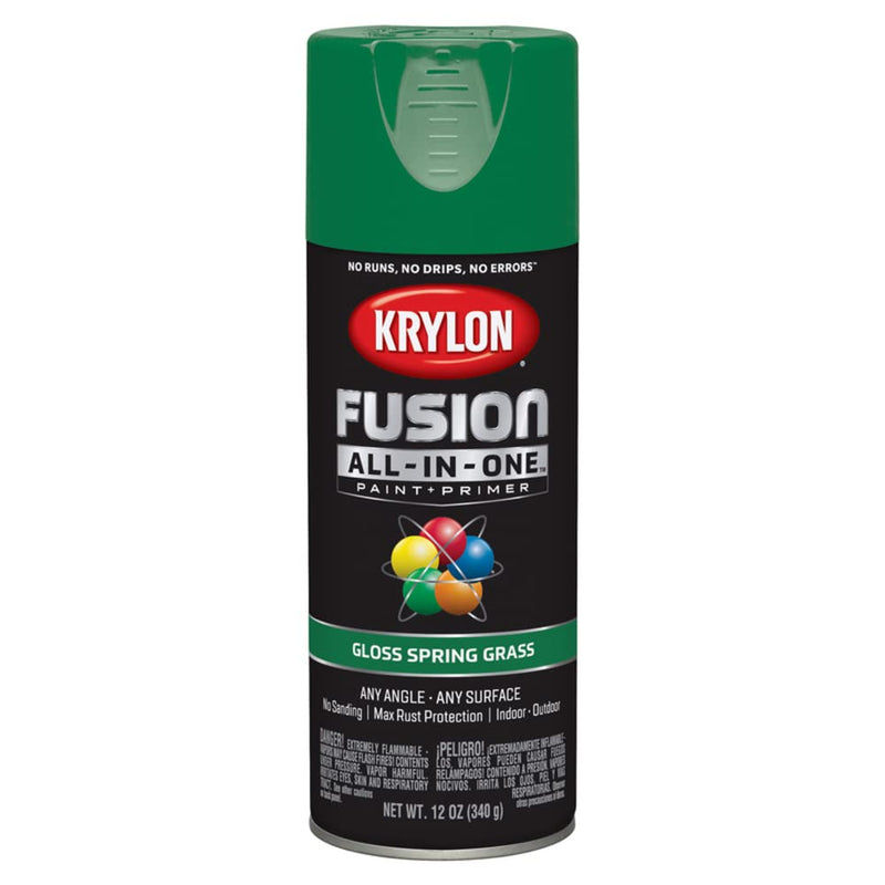 Krylon All-In-One Fusion Gloss Spring Grass Paint + Primer Spray Paint 12 oz.