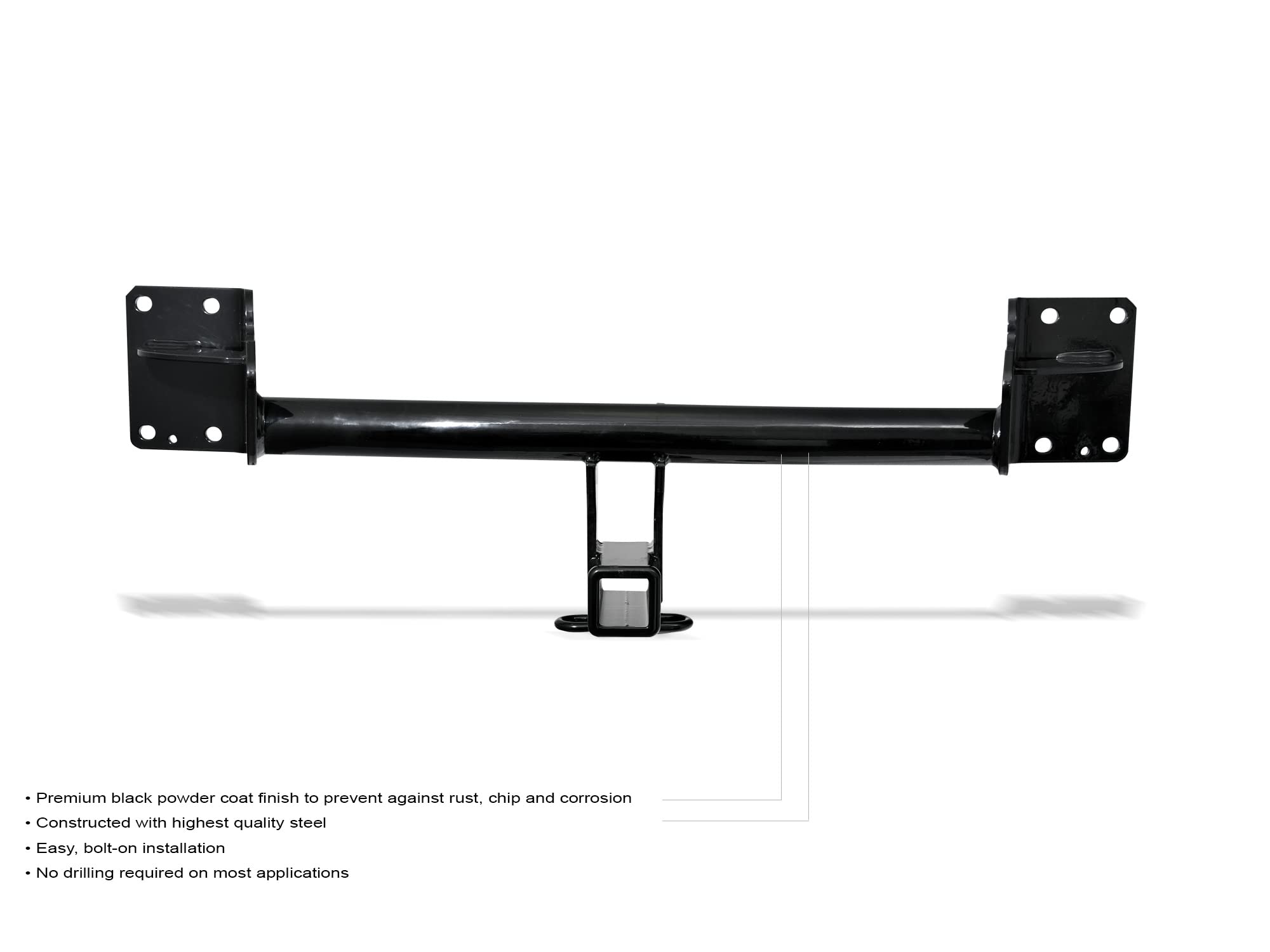 Class 3 Armordillo 7163942 Trailer Tow Hitch with 2" Receiver Tube - Black Fits 2007-2018 BMW X5 E70 F15 / 2014-2019 X6 F86