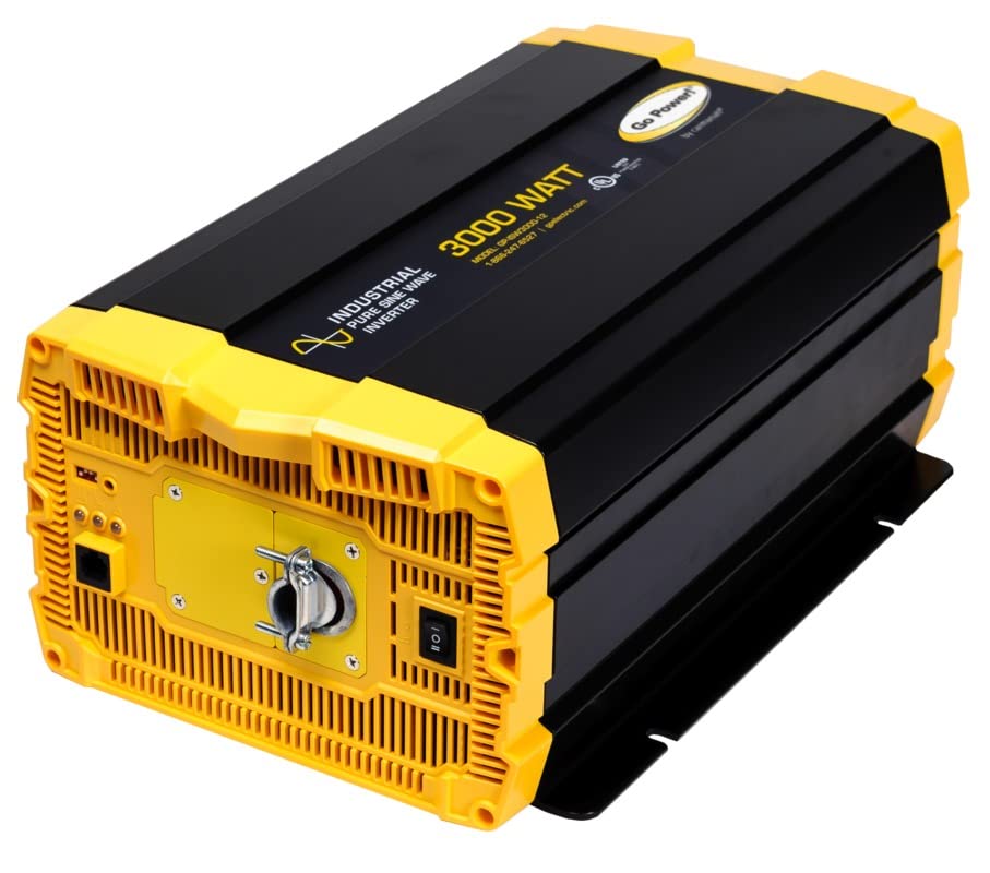 GP-ISW3000-12 Go Power! Industrial Pure Sine Wave Inverter, Black,Yellow