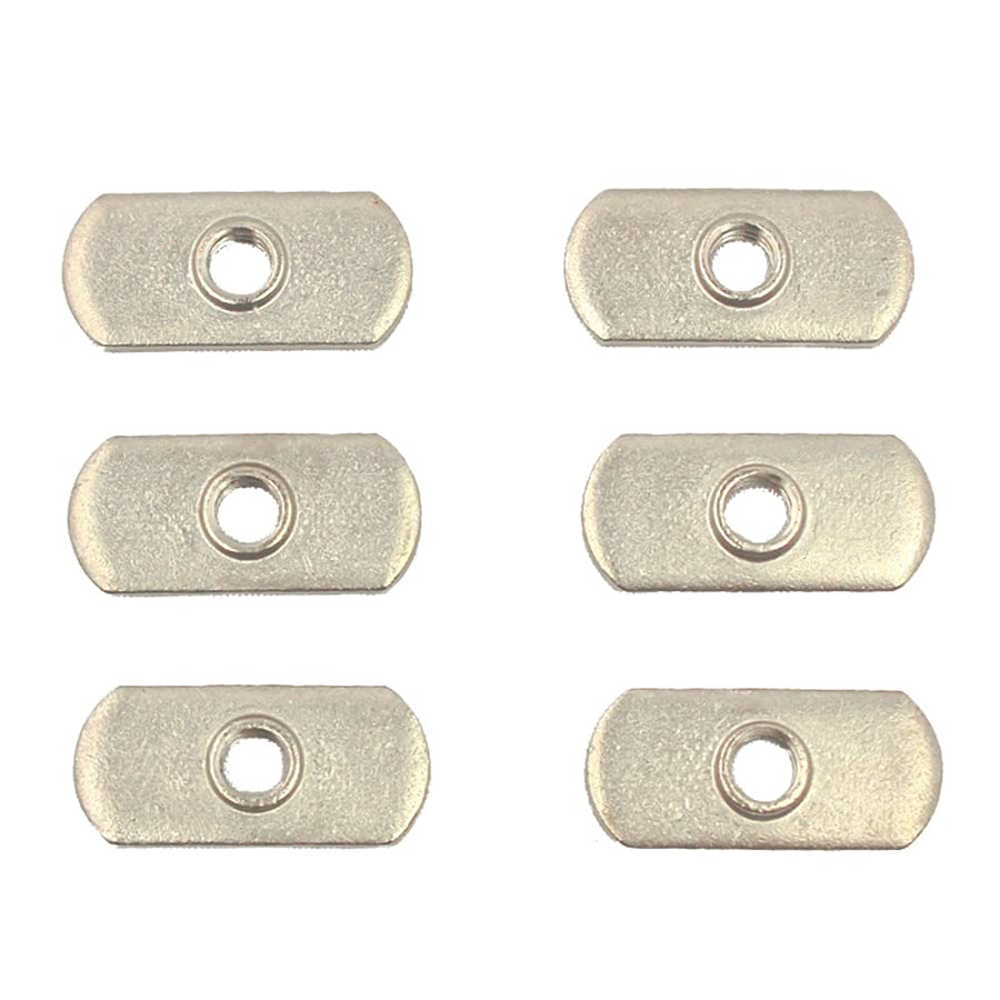 Track Nut YakAttack 6 Pack | ½” Wide Stainless Steel ¼-20 Thread Nuts for MightyMount, GearTrac & Most Kayak Track Systems | Marine-Grade Hardware | Made in USA
