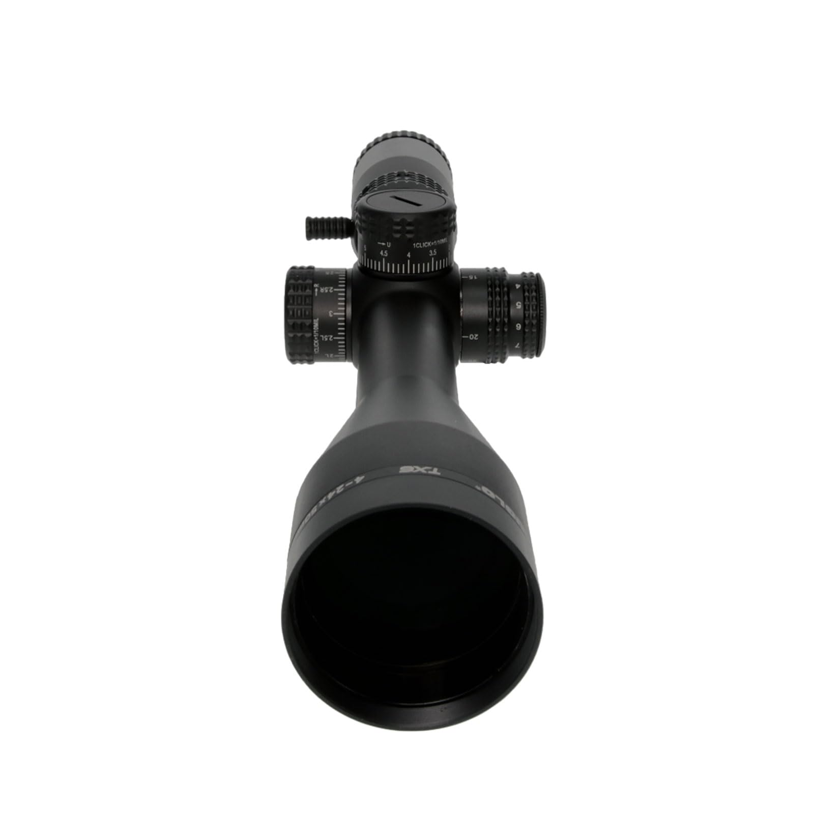 TX6 TRUGLO FFP Tactical Hunting Shooting Durable Waterproof Fogproof Shock Resistant One-Piece 30mm Aluminum Tube Illuminated MRAD Mil-Dot Reticle Riflescope | 3" Sunshade Included | 4-24 x 50mm