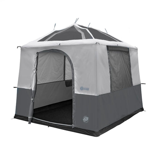 Camping Cube Sport E-Z UP, Converts 10' Angled Leg Canopy into Camping Tent, Grey (Canopy/SHELTER/Poles NOT Included)