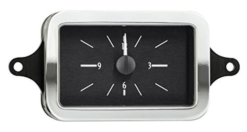 Dakota Digital Analog Clock Gauge 40 Chevy Car for VHX gauges only Black Alloy Red Backlighting VLC-40C-K-R