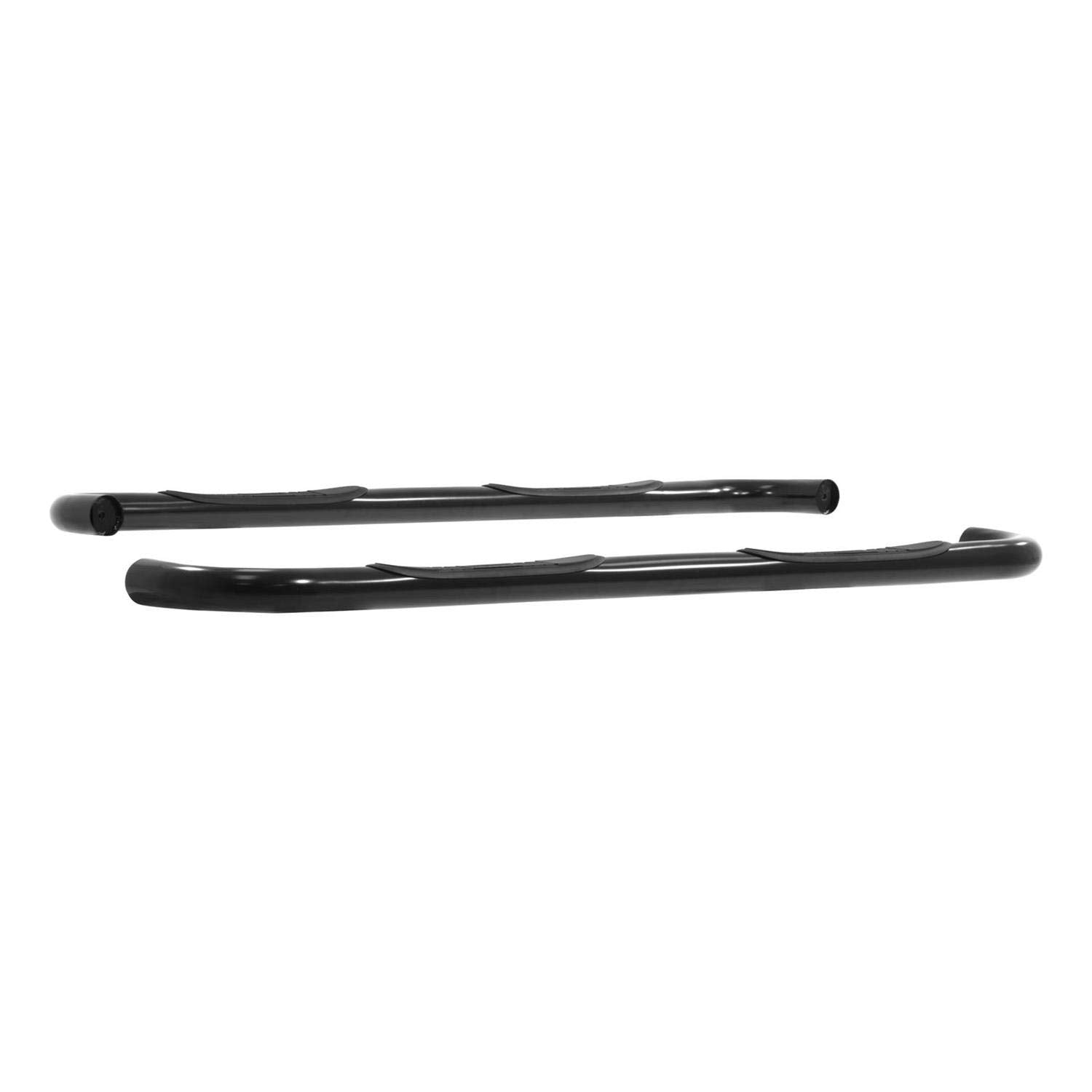 3-Inch Round Black Steel ARIES Nerf Bars, No-Drill, Fits Select Chevrolet Silverado, GMC Sierra 1500, 2500, 3500 HD