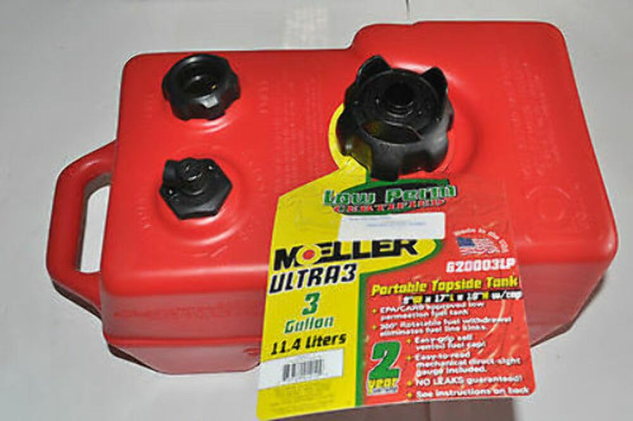 MOELLER PORTABLE EPA/CARB COMPLIANT FUEL TANKS-Ultra3; 3 Gal, 9 W x 17 L x 10 H w/Cap