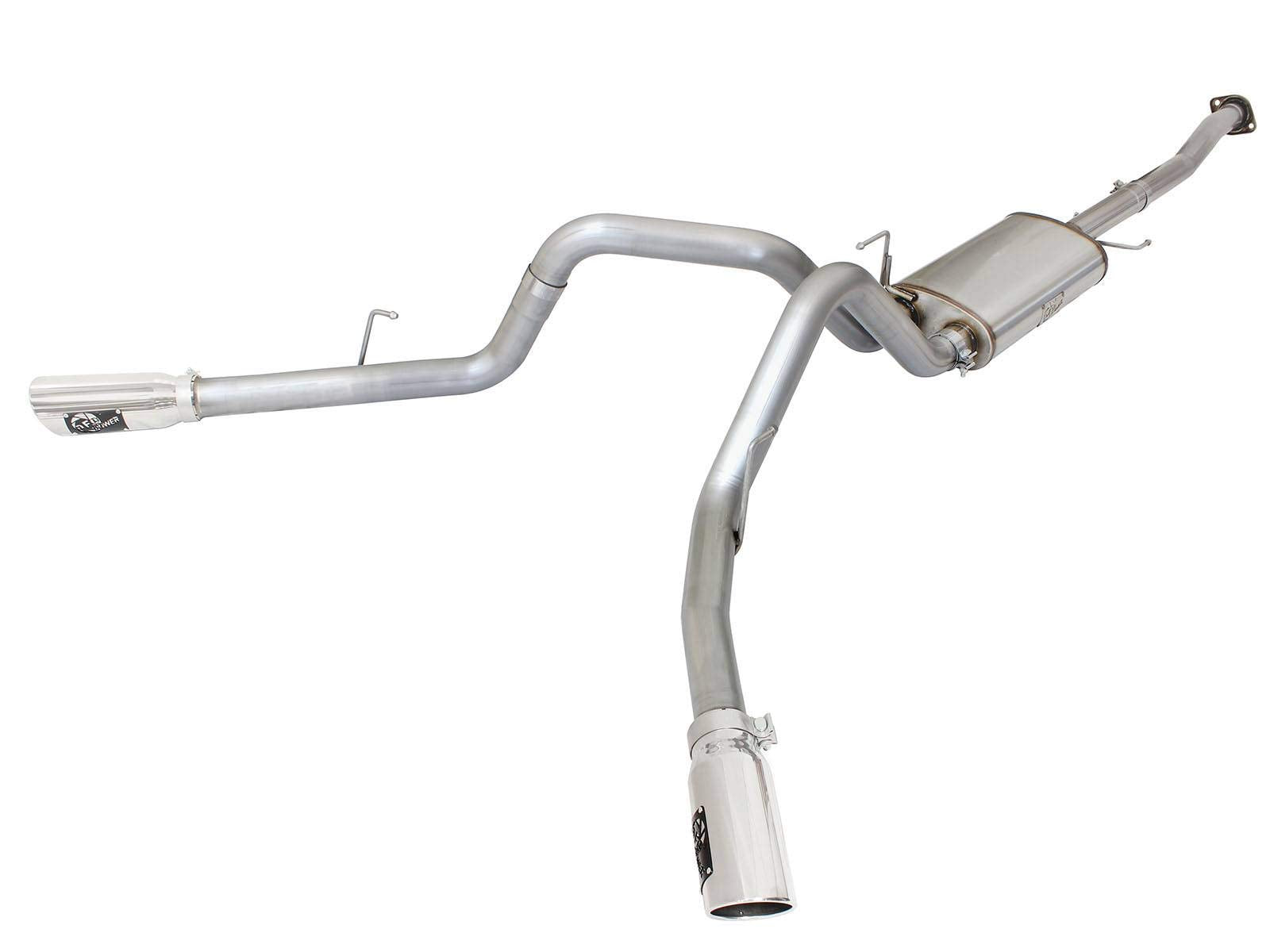 MACH Force-Xp aFe Power 3" SS Dual Side-Exit Cat-Back Exhaust System with Polished Tips