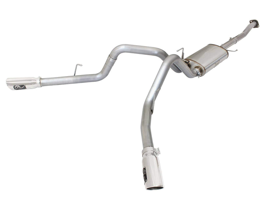 MACH Force-Xp aFe Power 3" SS Dual Side-Exit Cat-Back Exhaust System with Polished Tips