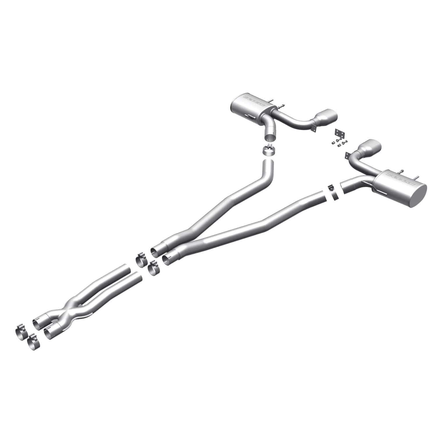 Large MagnaFlow Stainless Steel Performance Exhaust System Kit 15496